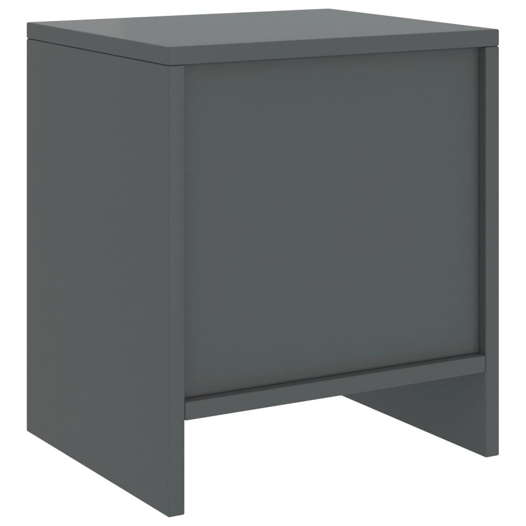 Berkfield Bedside Cabinet Dark Grey 35x30x40 cm Solid Pinewood