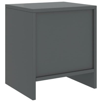 Berkfield Bedside Cabinet Dark Grey 35x30x40 cm Solid Pinewood