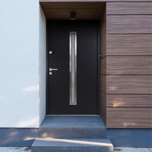 Berkfield Aluminium Front Door Anthracite 90x200 cm