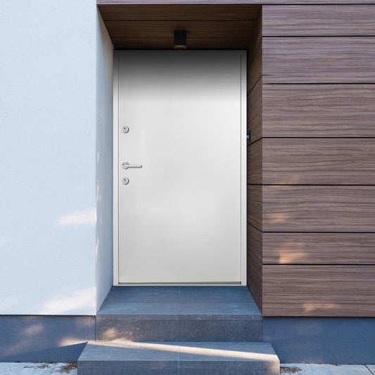 Berkfield Aluminium Front Door White 90x200 cm