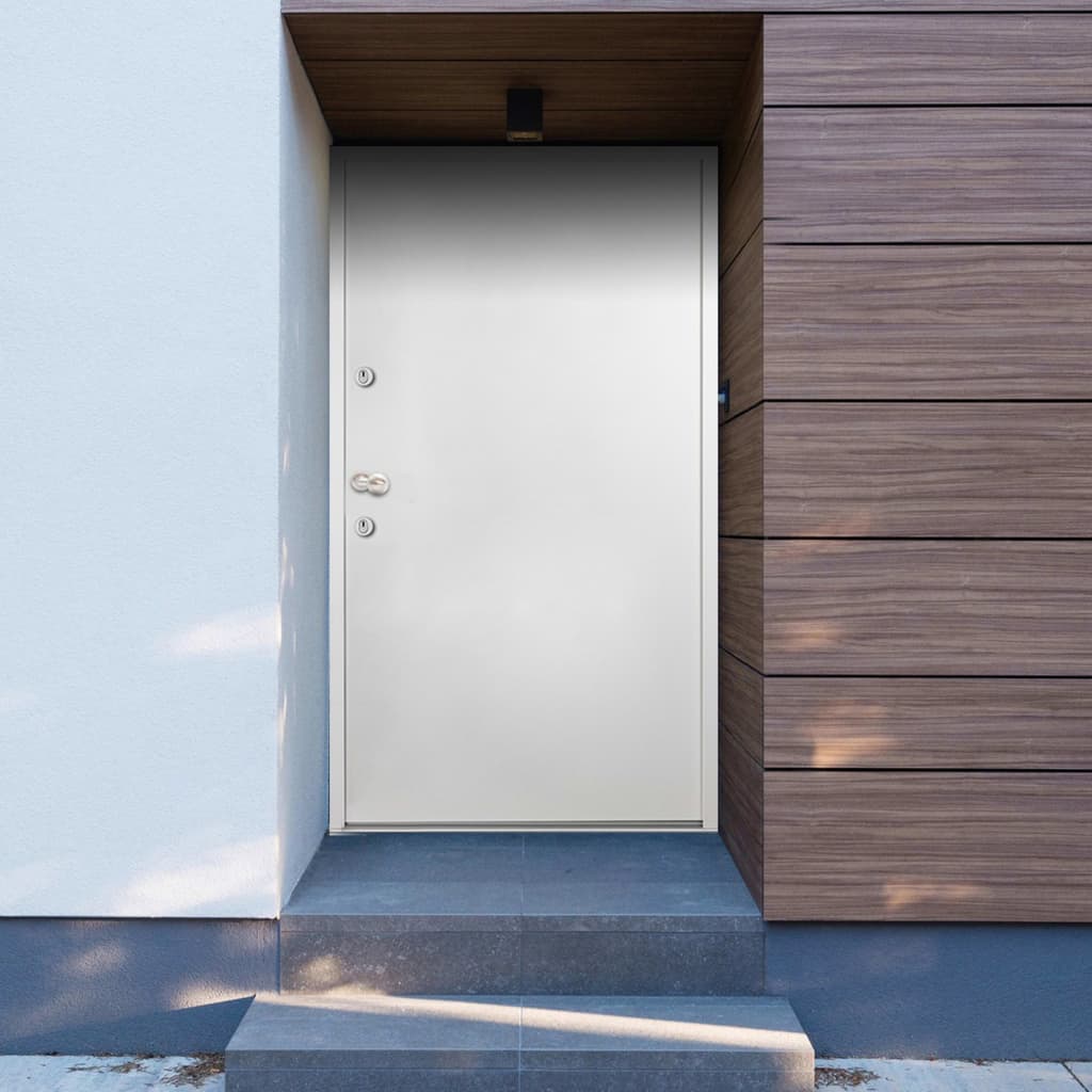 Berkfield Aluminium Front Door White 110x207.5 cm