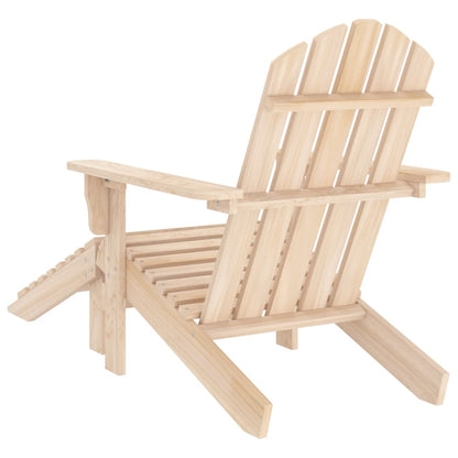 Berkfield Garden Adirondack Chair with Ottoman Solid Fir Wood