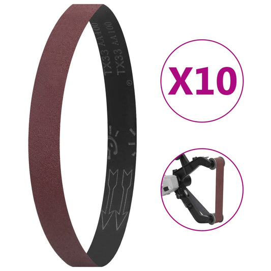 Berkfield Sanding Belts 10 pcs P80 40x760 mm