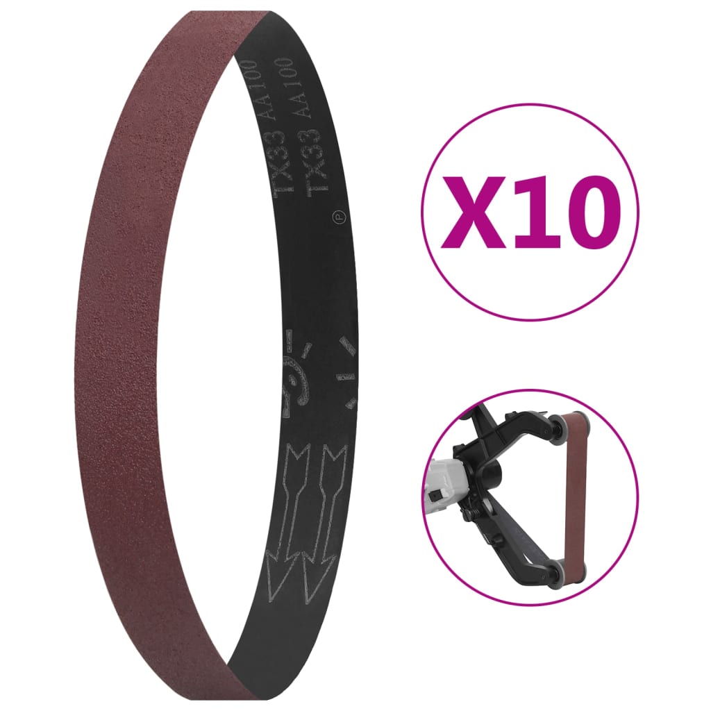 Berkfield Sanding Belts 10 pcs P180 40x760 mm