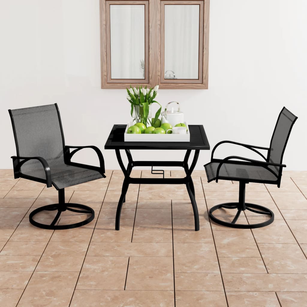 Berkfield 3 Piece Garden Dining Set Textilene and Steel