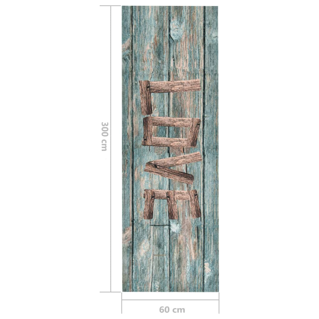 Berkfield Kitchen Carpet Washable Love 60x300 cm