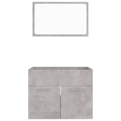 Berkfield 2 Piece Bathroom Furniture Set Concrete Grey Engineered Wood