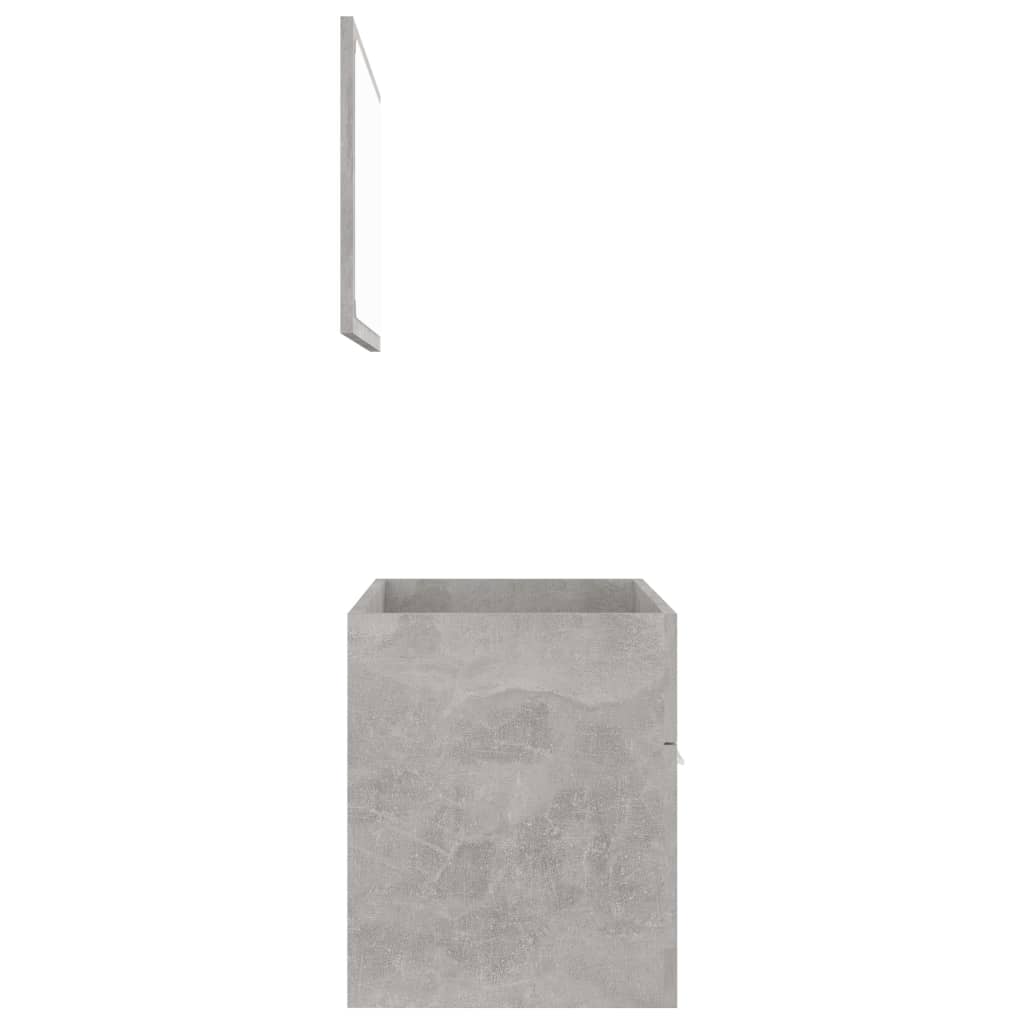 Berkfield 2 Piece Bathroom Furniture Set Concrete Grey Engineered Wood