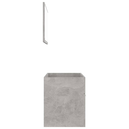 Berkfield 2 Piece Bathroom Furniture Set Concrete Grey Engineered Wood