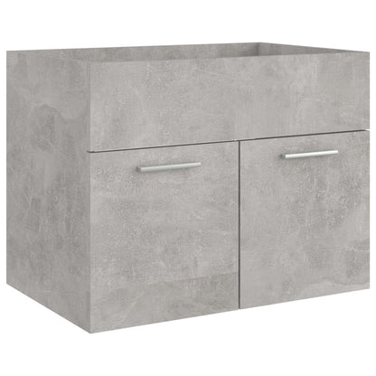 Berkfield 2 Piece Bathroom Furniture Set Concrete Grey Engineered Wood