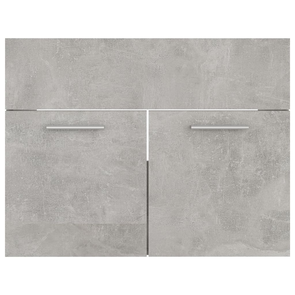 Berkfield 2 Piece Bathroom Furniture Set Concrete Grey Engineered Wood