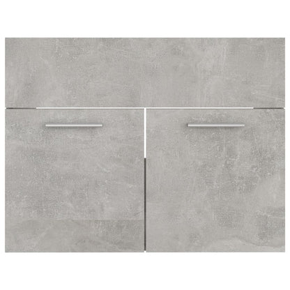 Berkfield 2 Piece Bathroom Furniture Set Concrete Grey Engineered Wood