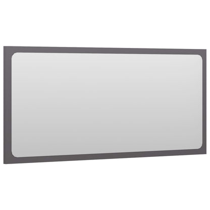 Berkfield 2 Piece Bathroom Furniture Set High Gloss Grey Engineered Wood