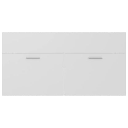 Berkfield 2 Piece Bathroom Furniture Set White Engineered Wood