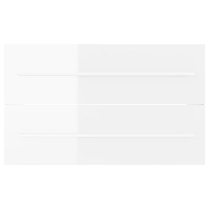 Berkfield 2 Piece Bathroom Furniture Set High Gloss White Engineered Wood