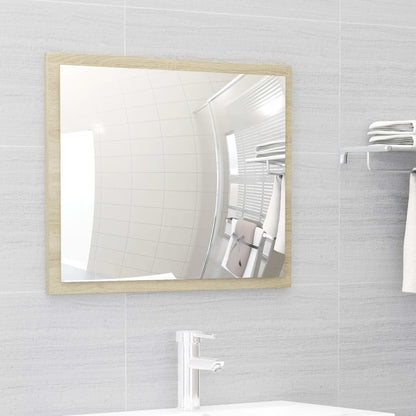 Berkfield 2 Piece Bathroom Furniture Set White and Sonoma Oak Engineered Wood