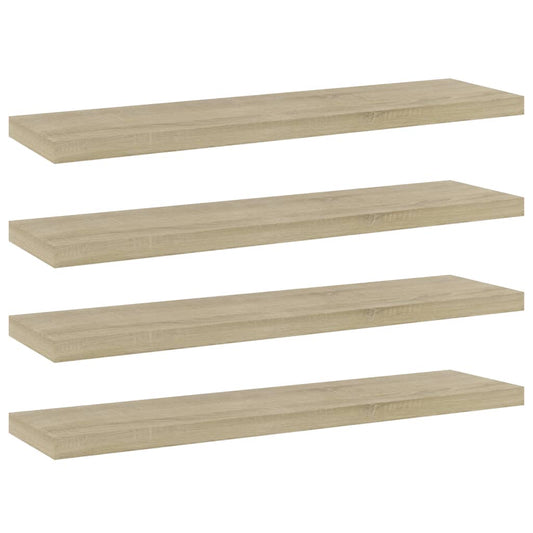 Berkfield Bookshelf Boards 4 pcs Sonoma Oak 40x10x1.5 cm Engineered Wood