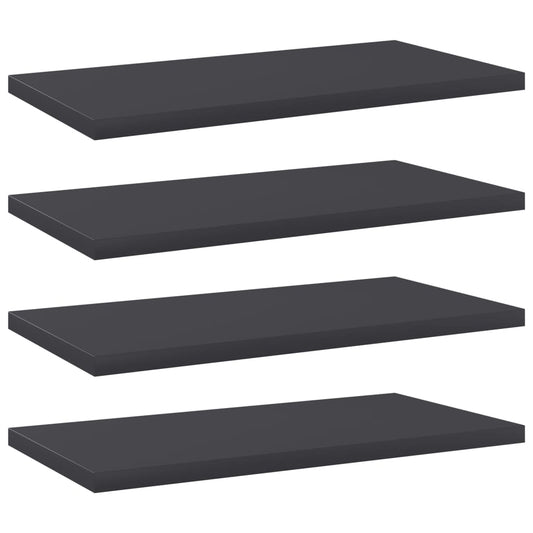 Berkfield Bookshelf Boards 4 pcs Grey 40x20x1.5 cm Engineered Wood