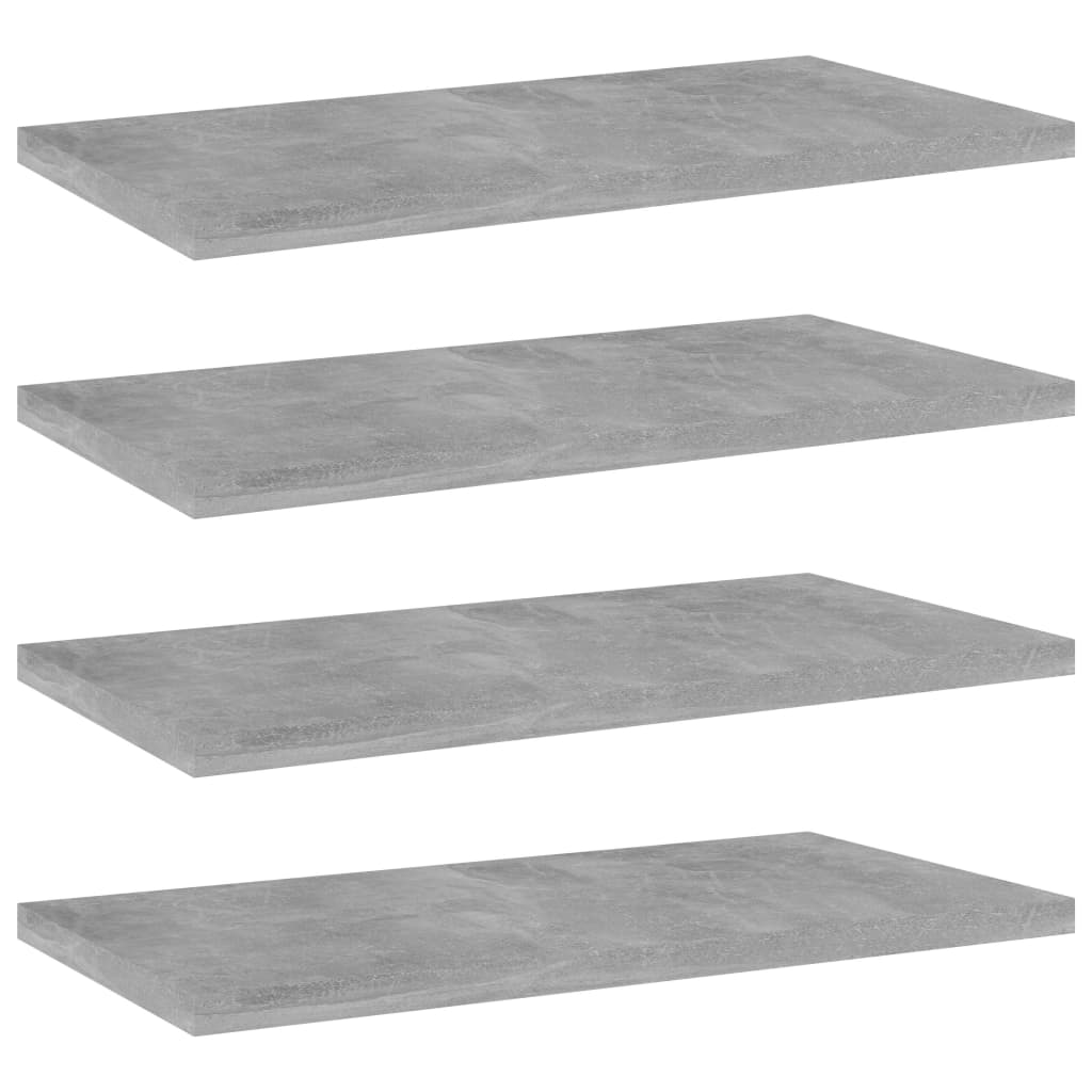 Berkfield Bookshelf Boards 4 pcs Concrete Grey 40x20x1.5 cm Engineered Wood