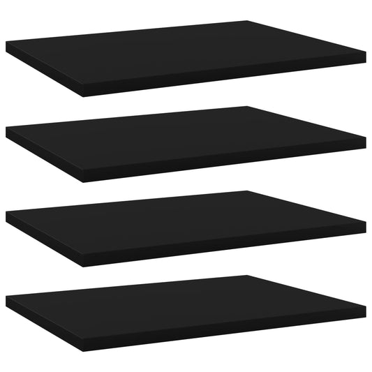 Berkfield Bookshelf Boards 4 pcs Black 40x30x1.5 cm Engineered Wood