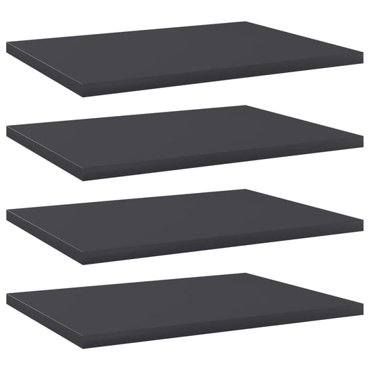 Berkfield Bookshelf Boards 4 pcs Grey 40x30x1.5 cm Engineered Wood
