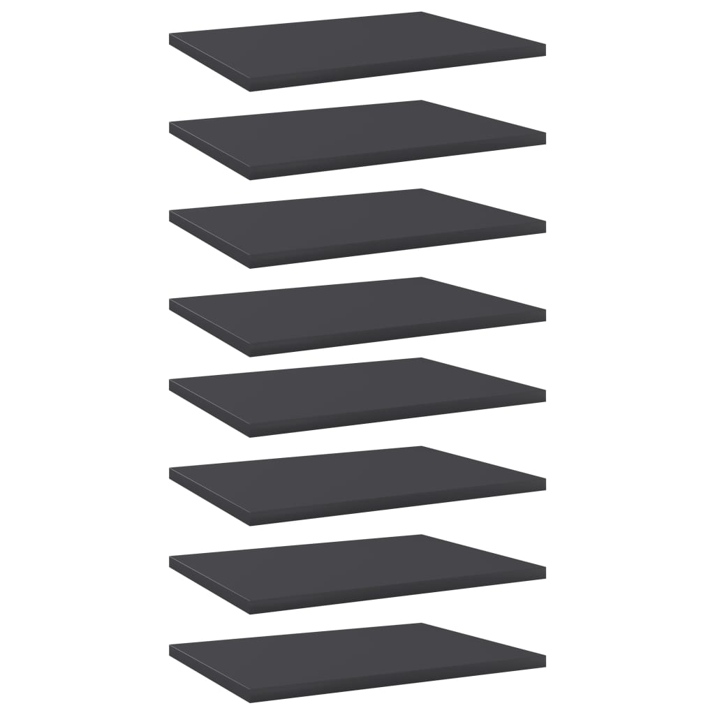Berkfield Bookshelf Boards 8 pcs Grey 40x30x1.5 cm Engineered Wood