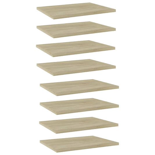 Berkfield Bookshelf Boards 8 pcs Sonoma Oak 40x30x1.5 cm Engineered Wood