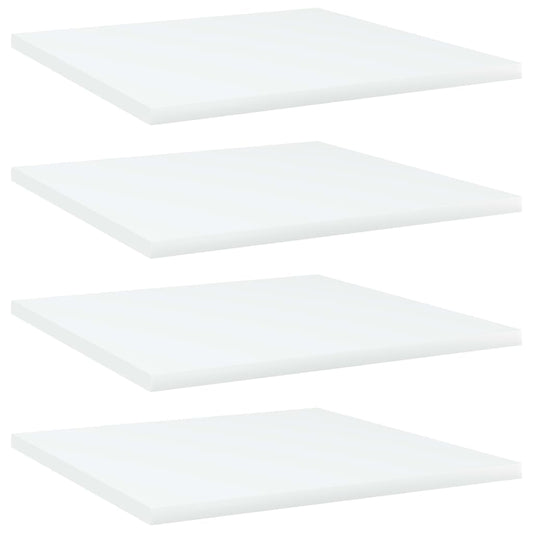 Berkfield Bookshelf Boards 4 pcs White 40x40x1.5 cm Engineered Wood
