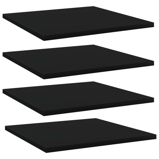Berkfield Bookshelf Boards 4 pcs Black 40x40x1.5 cm Engineered Wood
