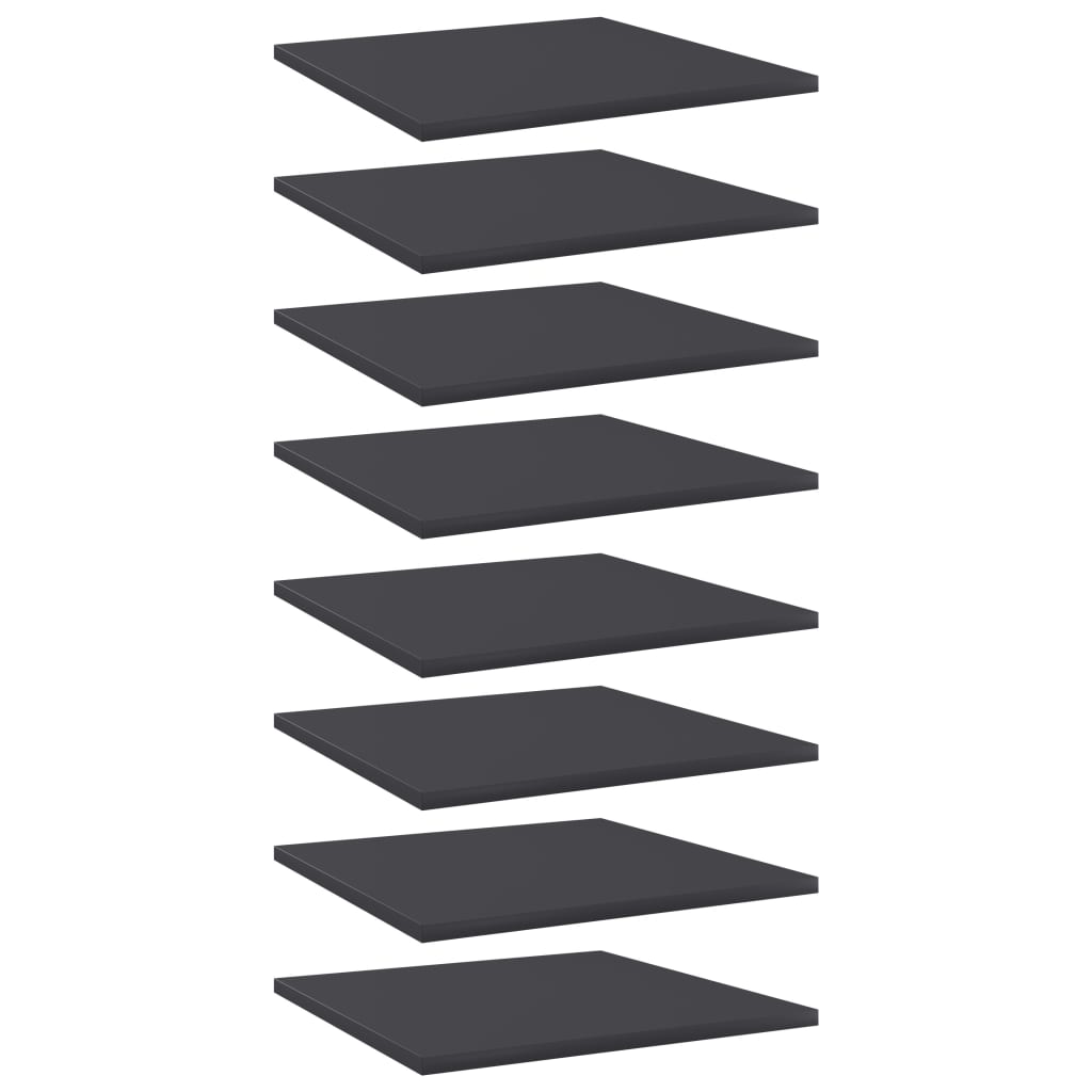 Berkfield Bookshelf Boards 8 pcs Grey 40x40x1.5 cm Engineered Wood