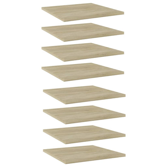 Berkfield Bookshelf Boards 8 pcs Sonoma Oak 40x40x1.5 cm Engineered Wood