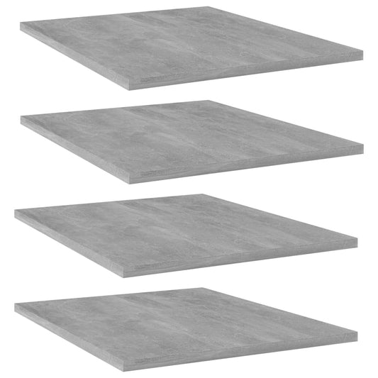 Berkfield Bookshelf Boards 4 pcs Concrete Grey 40x50x1.5 cm Engineered Wood