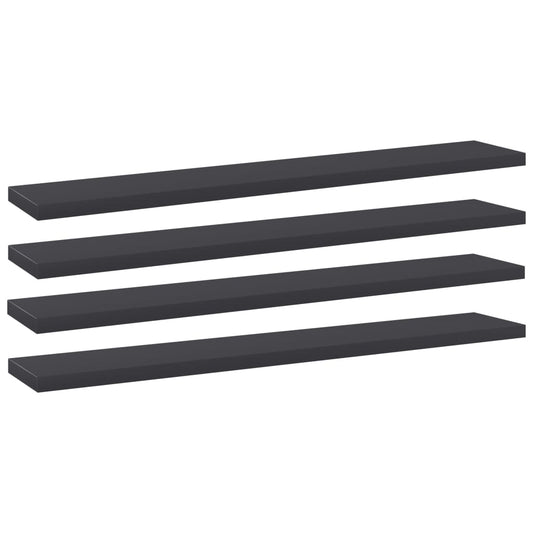 Berkfield Bookshelf Boards 4 pcs Grey 60x10x1.5 cm Engineered Wood
