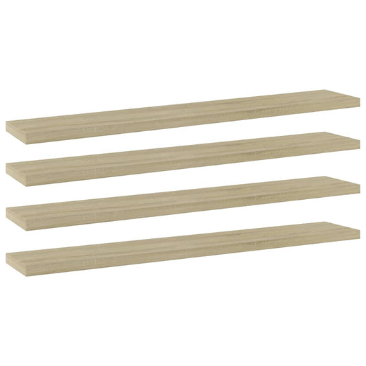 Berkfield Bookshelf Boards 4 pcs Sonoma Oak 60x10x1.5 cm Engineered Wood