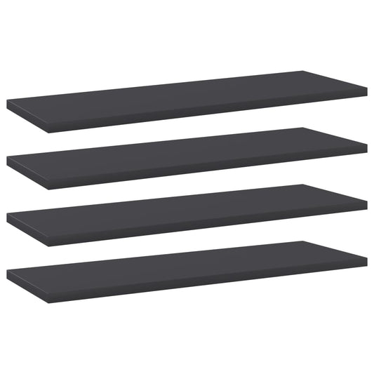 Berkfield Bookshelf Boards 4 pcs Grey 60x20x1.5 cm Engineered Wood