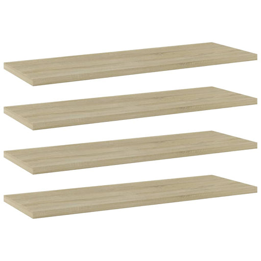 Berkfield Bookshelf Boards 4 pcs Sonoma Oak 60x20x1.5 cm Engineered Wood