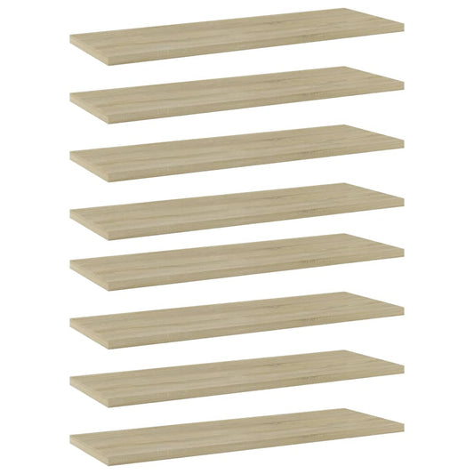 Berkfield Bookshelf Boards 8 pcs Sonoma Oak 60x20x1.5 cm Engineered Wood