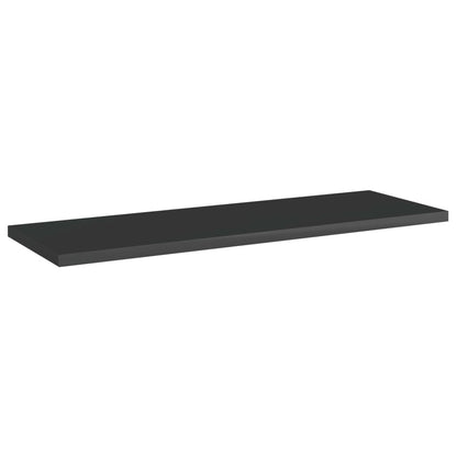 Berkfield Bookshelf Boards 4 pcs High Gloss Black 60x20x1.5 cm Engineered Wood