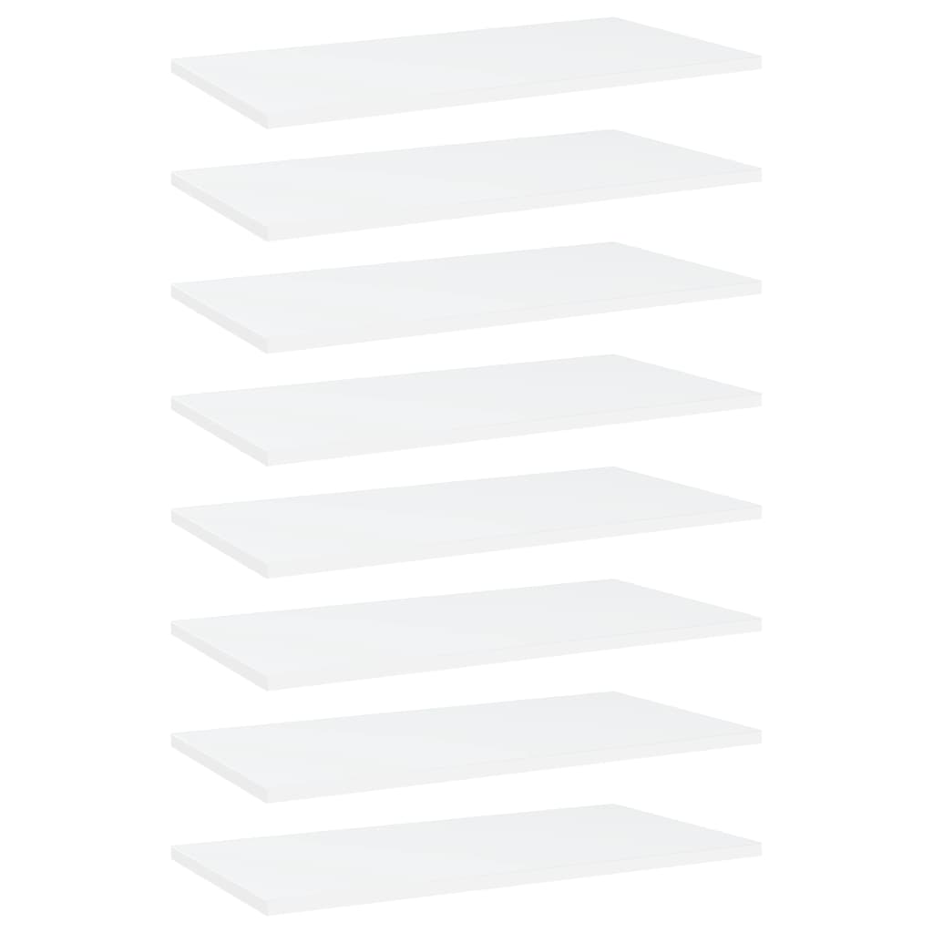 Berkfield Bookshelf Boards 8 pcs White 60x30x1.5 cm Engineered Wood