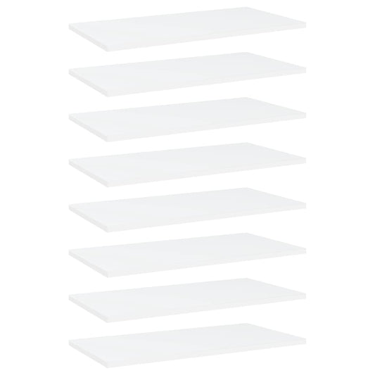 Berkfield Bookshelf Boards 8 pcs White 60x30x1.5 cm Engineered Wood