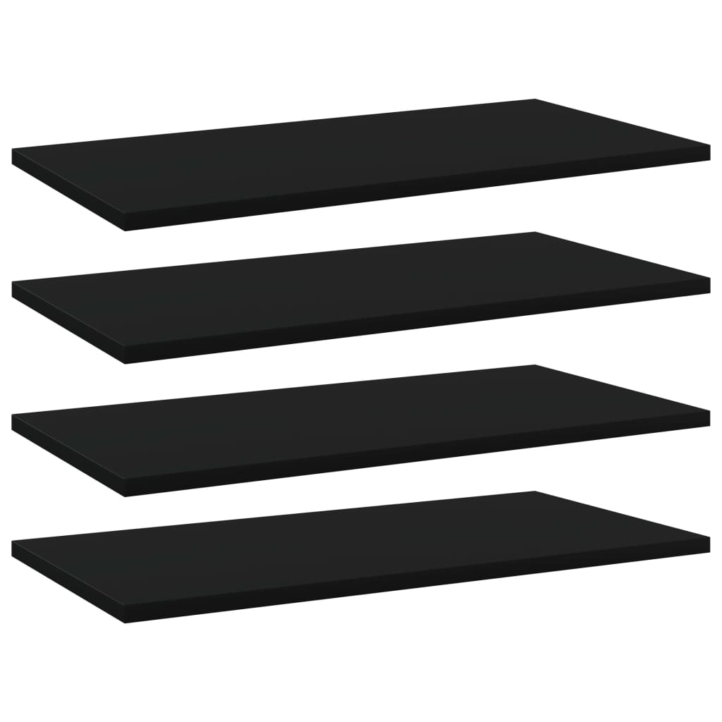 Berkfield Bookshelf Boards 4 pcs Black 60x30x1.5 cm Engineered Wood