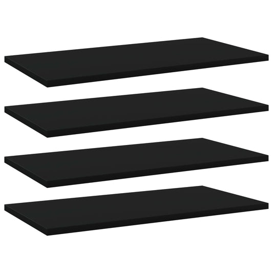 Berkfield Bookshelf Boards 4 pcs Black 60x30x1.5 cm Engineered Wood