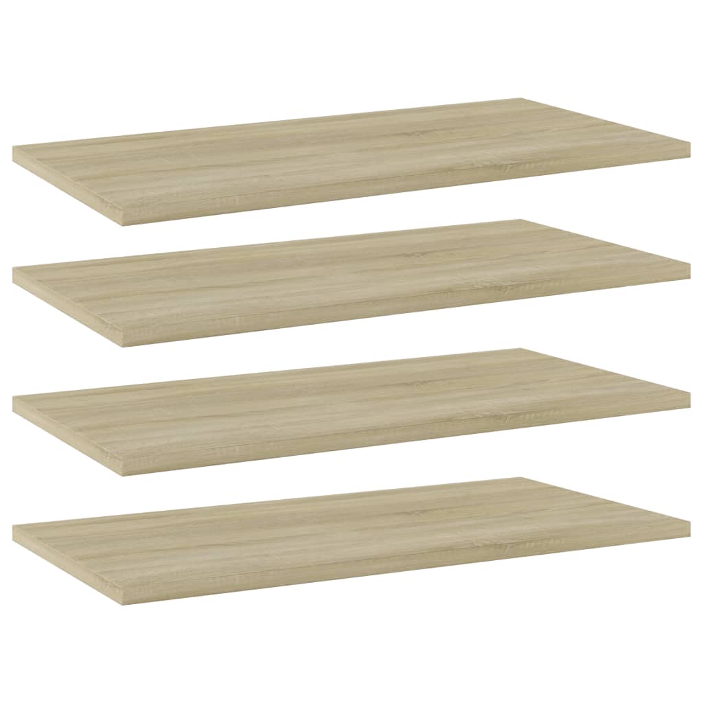 Berkfield Bookshelf Boards 4 pcs Sonoma Oak 60x30x1.5 cm Engineered Wood
