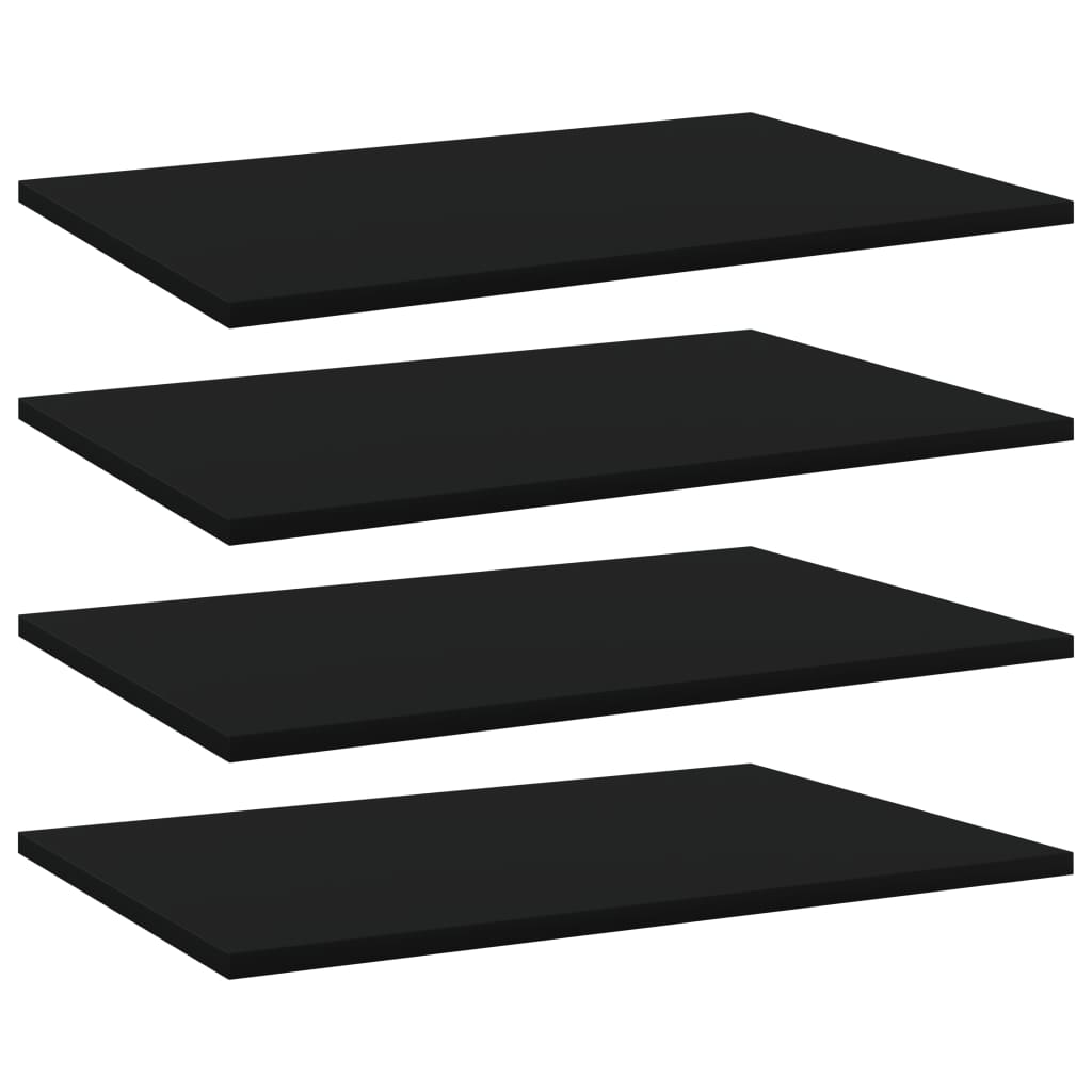 Berkfield Bookshelf Boards 4 pcs Black 60x40x1.5 cm Engineered Wood
