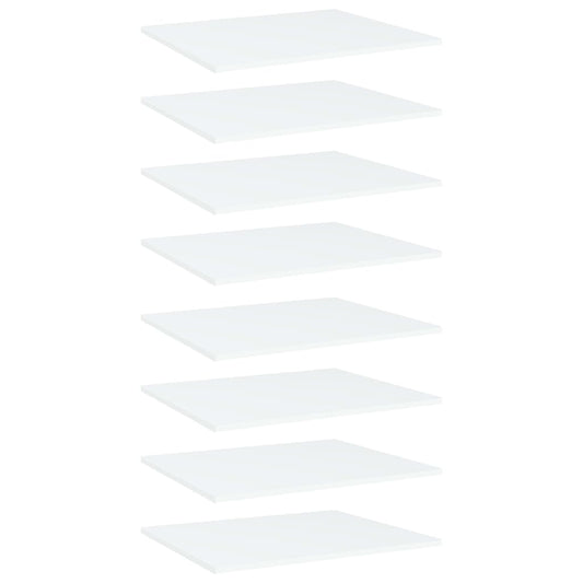 Berkfield Bookshelf Boards 8 pcs White 60x50x1.5 cm Engineered Wood