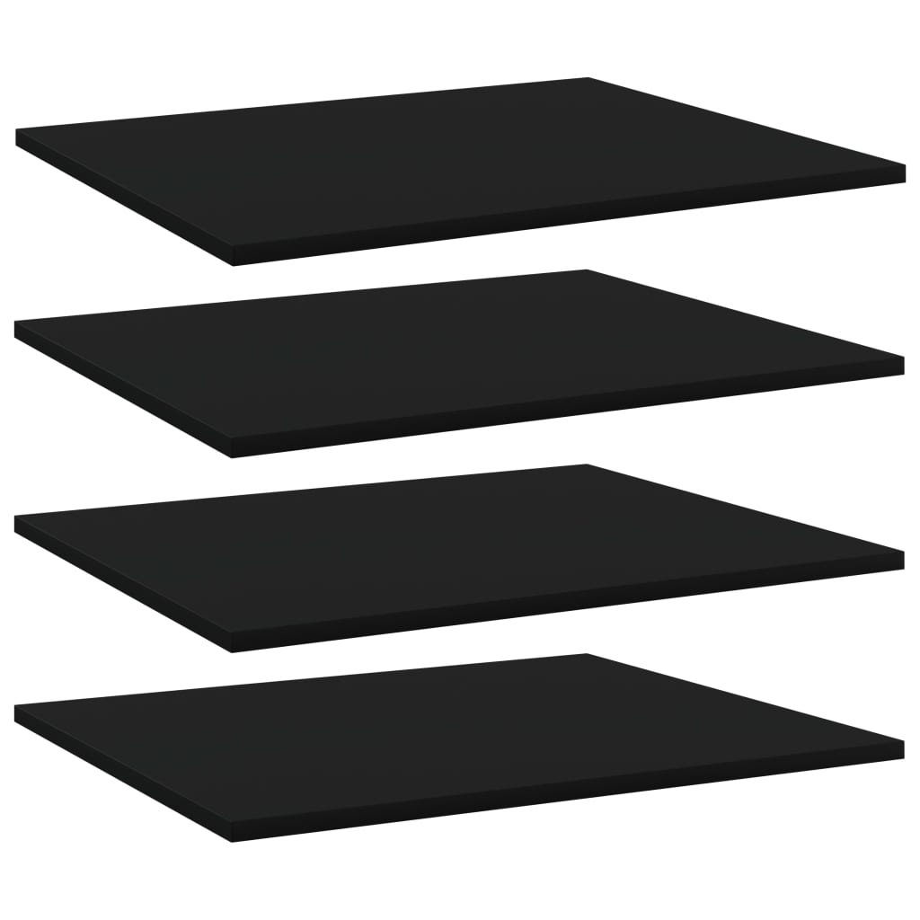 Berkfield Bookshelf Boards 4 pcs Black 60x50x1.5 cm Engineered Wood