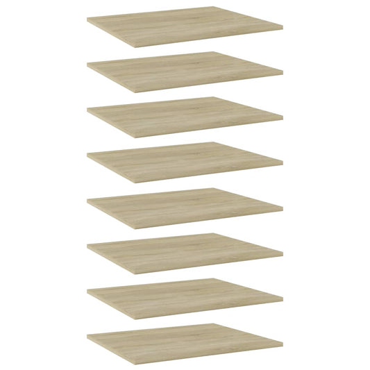 Berkfield Bookshelf Boards 8 pcs Sonoma Oak 60x50x1.5 cm Engineered Wood