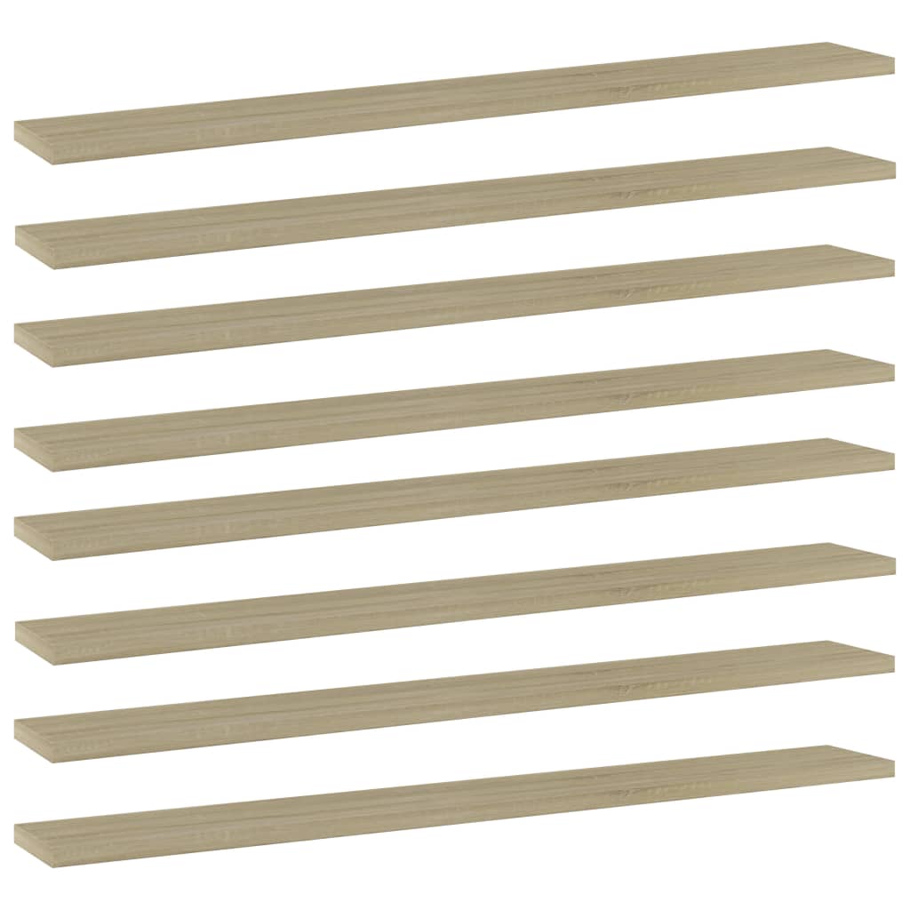 Berkfield Bookshelf Boards 8 pcs Sonoma Oak 80x10x1.5 cm Engineered Wood