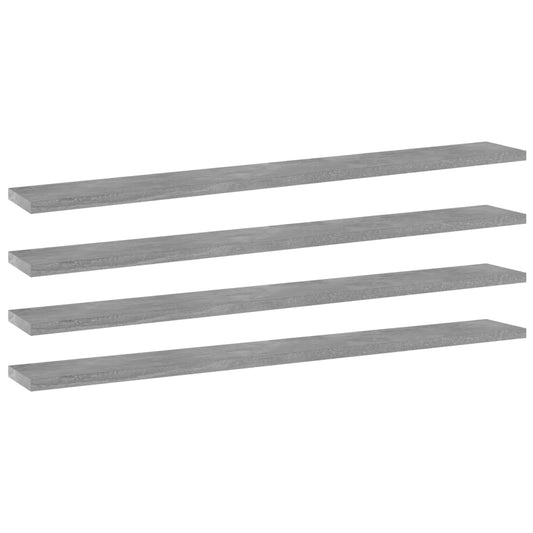 Berkfield Bookshelf Boards 4 pcs Concrete Grey 80x10x1.5 cm Engineered Wood