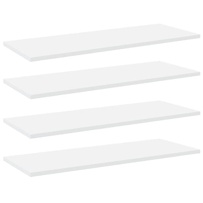 Berkfield Bookshelf Boards 4 pcs White 80x30x1.5 cm Engineered Wood